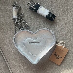 Dr. Martens Silver Heart Crossbody Bag